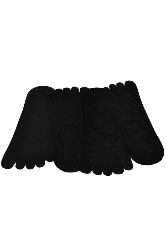 4 Pairs No Show Toe Socks Men Running Five Finger Socks Invisible Liner Boat Low Cut Loafer Socks for Men