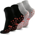 thumbnail image 1 of 4 Pairs Non Slip Socks Hospital Non Skid Sticky Grip Socks Yoga Pilates Socks Men Women, 1 of 4