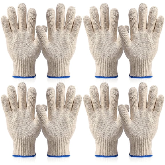 4 Pairs Oven Heat Resistant Gloves for Cooking Grilling BBQ Baking Mitts Thick Kitchen Gloves Temperature up to 480 Degrees
