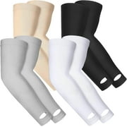 4 Pairs Protective Arm Sleeve for Thin Skin Elderly Skin Protector Sleeve Bruising Abrasions Arm Protection Sleeve