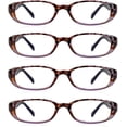 thumbnail image 1 of 4 Pairs Reading Glasses, Blue Light Blocking Glasses, Computer Reading Glasses for Women and Men, Fashion Rectangle Eyewear Frame(4 Purple, +1.25 Magnification), 1 of 9