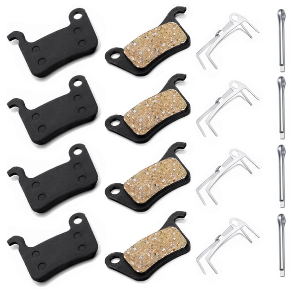 4 Pairs Resin Brake Pads - Bicycle Disc Brake Pads Compatible with Shimano Deore XT XTR LX SLX Hone Alfine Saint
