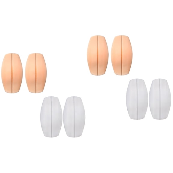 4 Pairs  Shoulder Girdle Pads Bra Strap Cushion Silicone Decompression Pad Anti-Slip Shoulder Pads