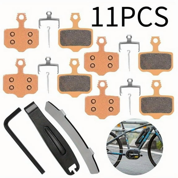 4 Pairs Sintered Metal Bike Disc Brake Pads with Tools,Compatible for Sram Brake Pads Avid Elixir E1 E3 E5 E7 E9 ER CR XO XX DB1 DB3 DB5,MTB Brake Pads Compatible for Nutt Hydraulic Disc Brakes