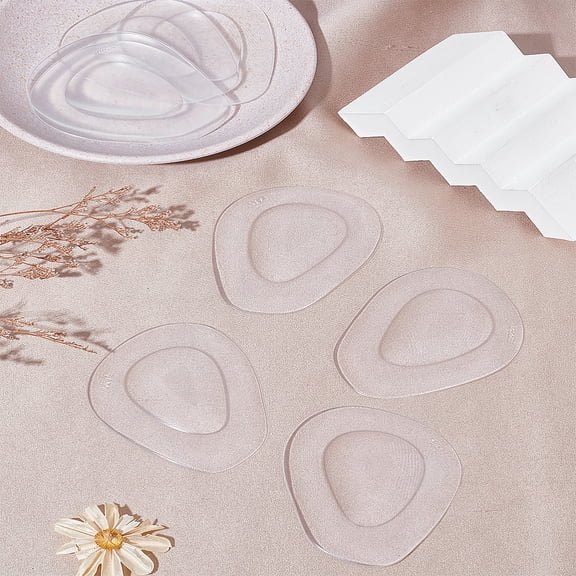 4 Pairs Soft Gel Self Adhesive Foot Pad Gel Ball-of-Foot Cushions Forefoot Insole Pads Forefoot Cushion