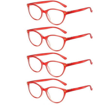 4 Pairs Spring Hinges Mens Reading Glasses 1.00 ~ 4.00 Readers