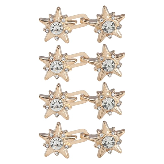 4 Pairs Star Trousers Waist Tightener Detachable Jeans Waist Buckle Button Pins Not Sewing Required Jeans Button Pin