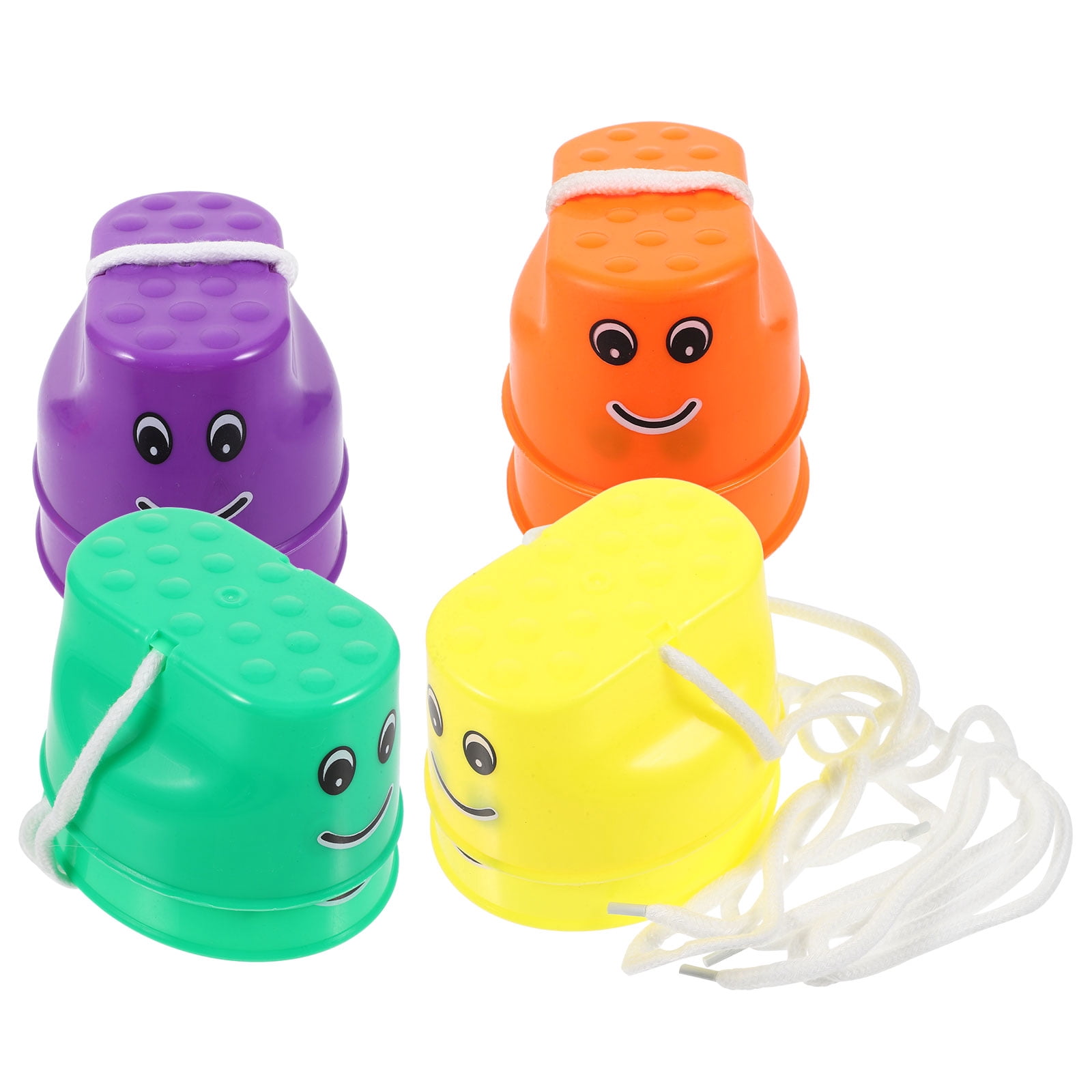 4 Pairs Stilts Children’s Toys for Toddlers Plastic Kids Bucket Stepper
