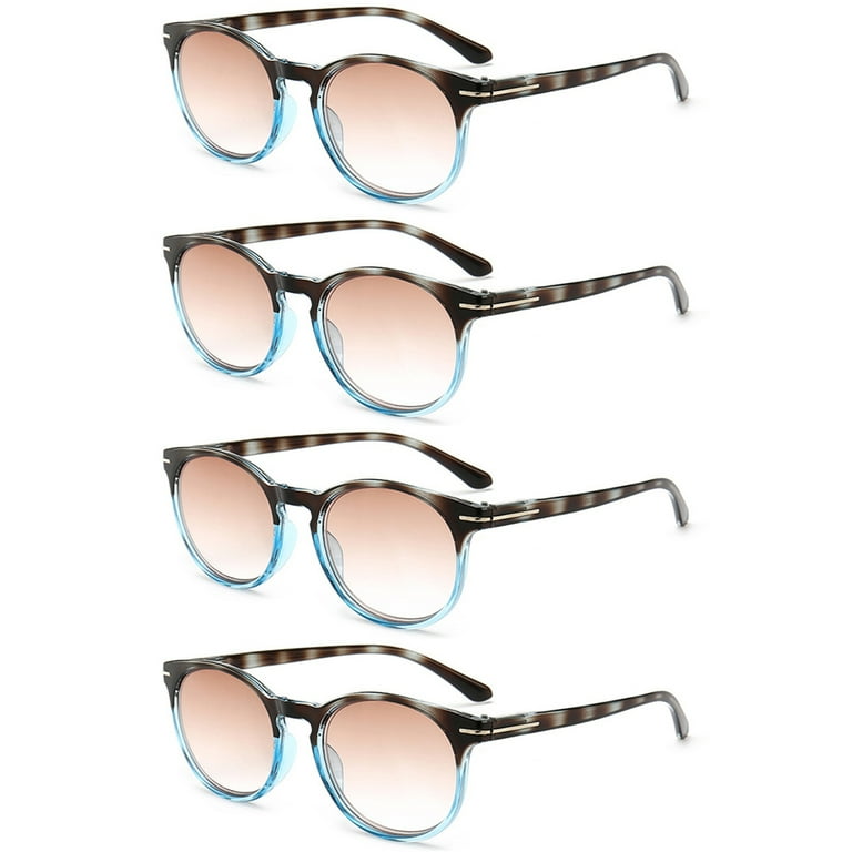 4 Pairs Tinted Reading Glasses Round Vintage Sunglasses Readers