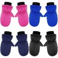 thumbnail image 1 of 4 Pairs Toddler Kids Baby Boys Girls Ski Gloves Warm Snow Mittens Boy 3 Zip Gloves Kids, 1 of 8