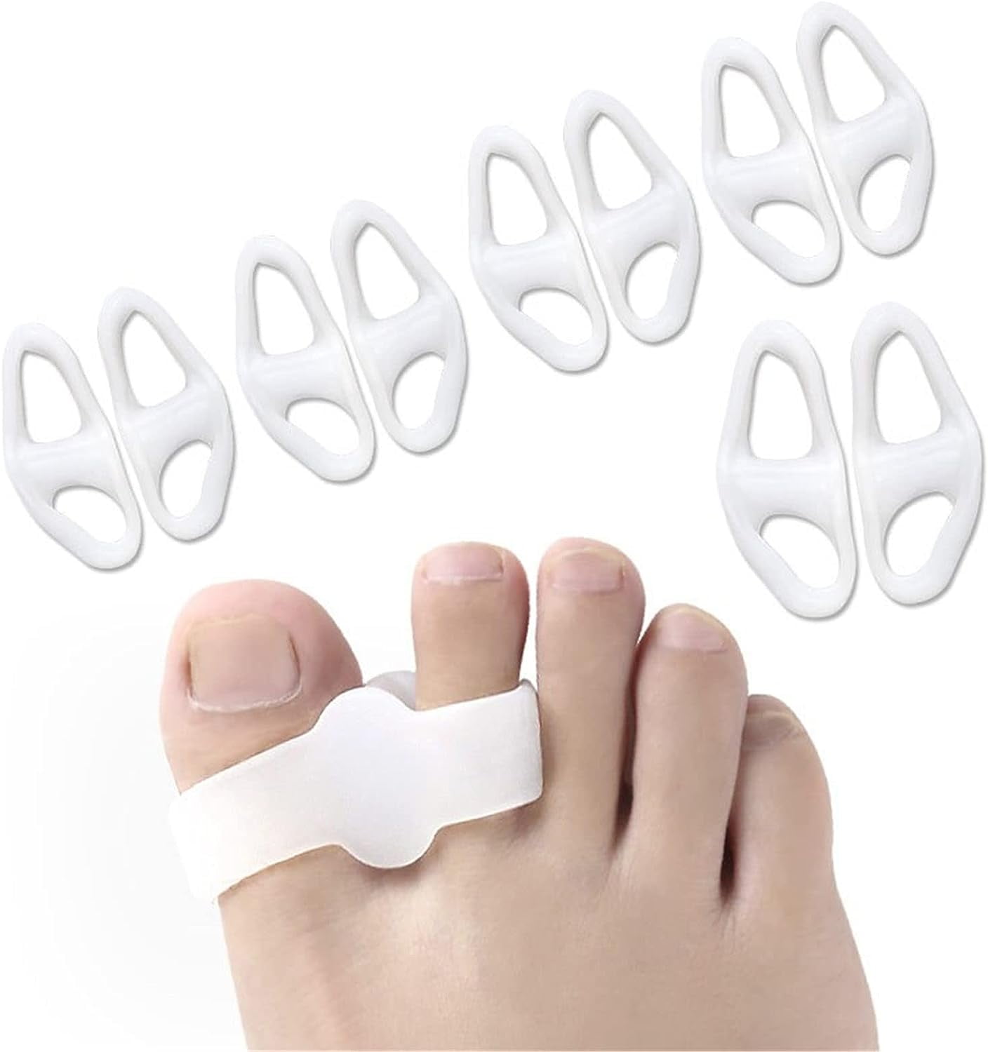 4 Pairs Toe Separators,Slip Proofing Version Bunion Toe Separator
