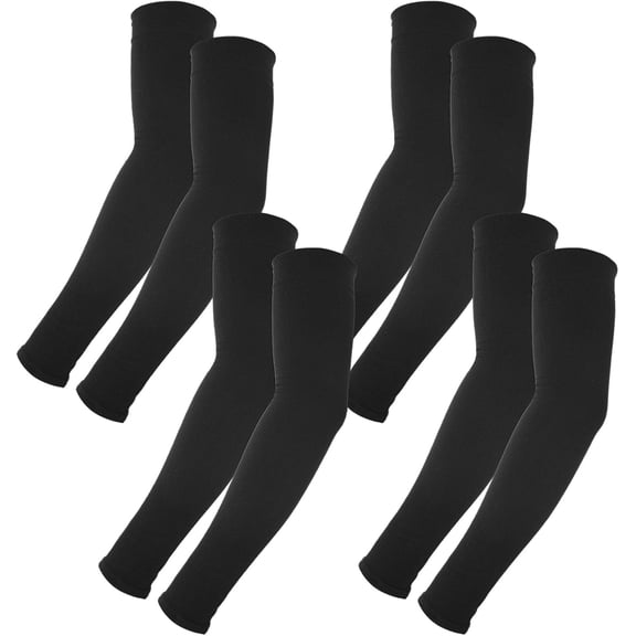 4 Pairs UV Sun Protection Arm Sleeves for Men and Women, Outdoor Sport Cooling Arm Compression Sleeves, Tatto Cover Up Sleeves for Men, Gardening Sleeve