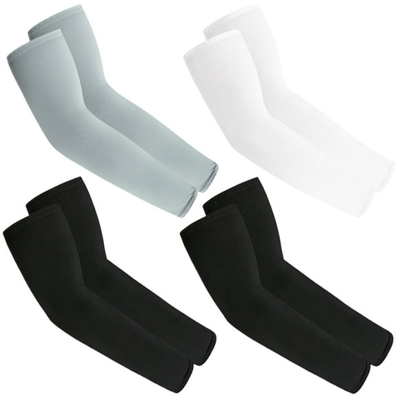 4 Pairs UV Sun Protection Arm Sleeves - Tattoo Cover Up - UPF 50 Sports Compression Cooling Sleeve for Women