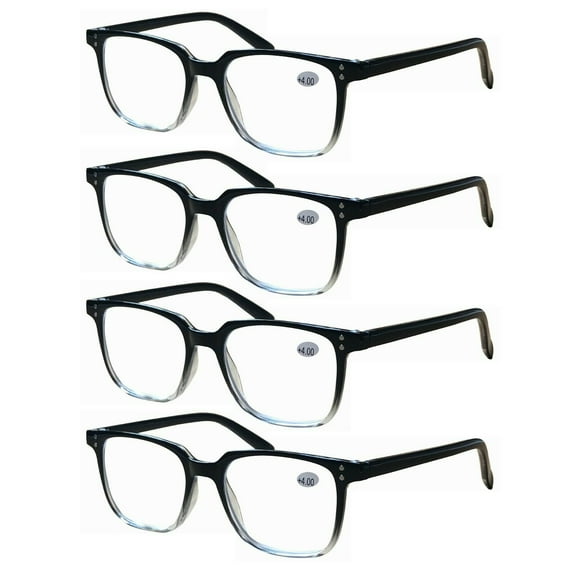 4 Pairs Unisex Blue Light Blocking Reading Glasses Computer Readers for Men Women +2.75