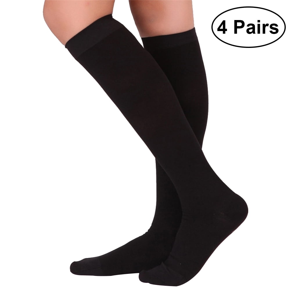 4 Pairs Varicose Vein Socks Compression Sox Knee Highs Stockings