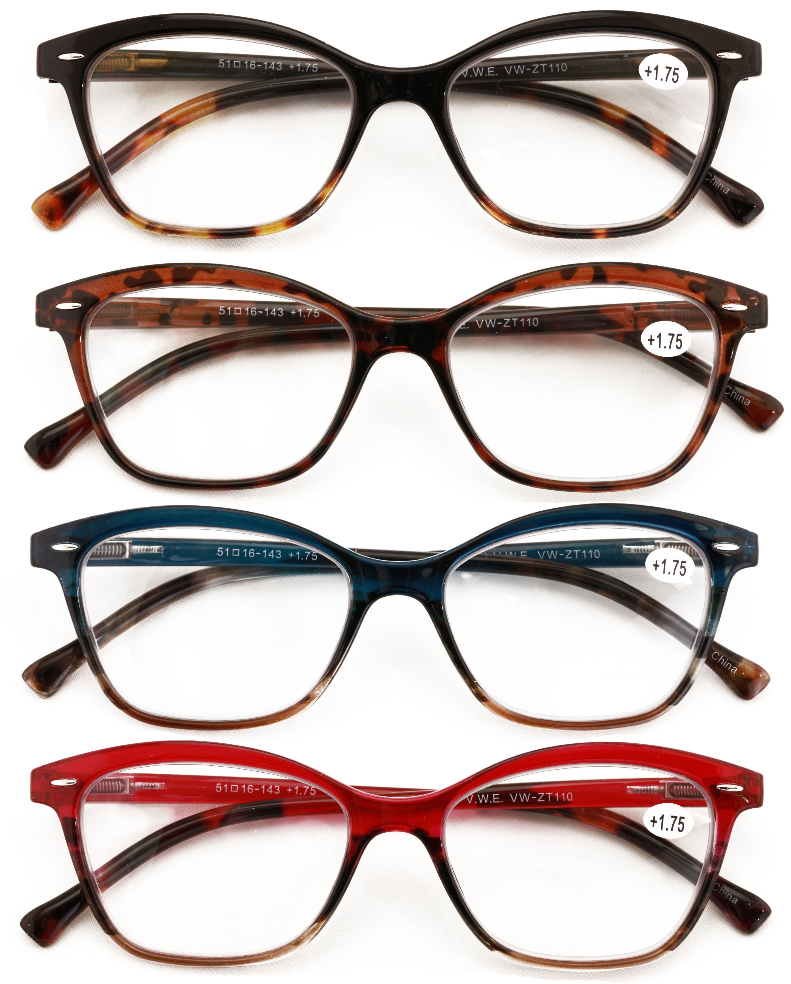 テンプルページ Butterfly-Shaped Spectacles With Shiny Diamond On The Temples