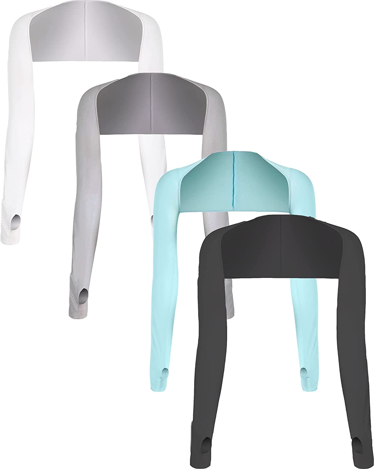 4 Pairs Women Cooling Shawl,AntiUV Arm Sleeve Sun Protection Ladies