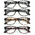 thumbnail image 1 of 4 Pairs Women Leopard Meow Reading Glasses - Fashion Clear Lens Readers Demi Tortoise, 1 of 4