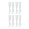 thumbnail image 1 of 4 Pairs Women's Cotton Knee High Socks, Casual Solid Knit Knee Socks, Pack of 4, Black, 1 of 7