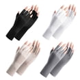 thumbnail image 1 of 4 Pairs Women's Sunscreen Gloves, Fingerless Breathable Stretchy UV Protection Gloves for Driving Cycling A One Size, 1 of 3