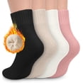 thumbnail image 1 of 4 Pairs Women's Thermal Socks - Thick, Warm, Cozy Crew Socks for Winter Hiking, Running, Gifts, 1 of 7