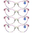 thumbnail image 1 of 4 Pairs Womens Cat Eye Reading Glasses Fashion Blue Light Blocking Readers PC, 1 of 2
