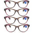 thumbnail image 1 of 4 Pairs Womens Cat Eye Reading Glasses Fashion Blue Light Blocking Readers PC, 1 of 2