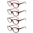 thumbnail image 1 of 4 Pairs Womens Cat Eye Reading Glasses Sexy Fashion Readers Presbyopic Glasses, 1 of 4