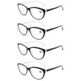 thumbnail image 1 of 4 Pairs Womens Cat Eye Reading Glasses Sexy Fashion Readers Presbyopic Glasses, 1 of 4