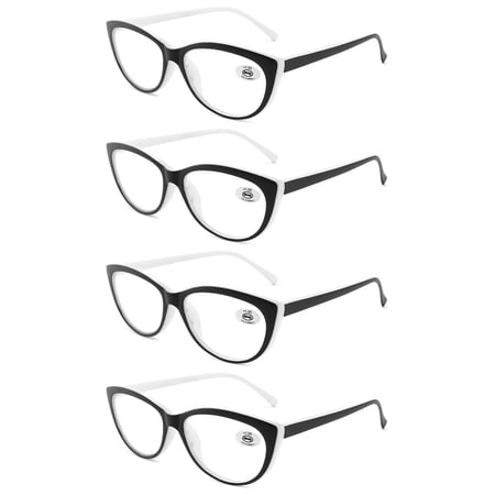 4 Pairs Womens Cat Eye Reading Glasses Sexy Fashion Readers Presbyopic Glasses