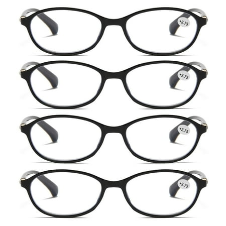 4 Pairs Womens Ladies Blue Light Blocking Reading Glasses Computer Gaming Readers +0.75