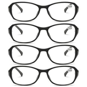 4 Pairs Womens Ladies Blue Light Blocking Reading Glasses Readers for Reading Paper work +0.75
