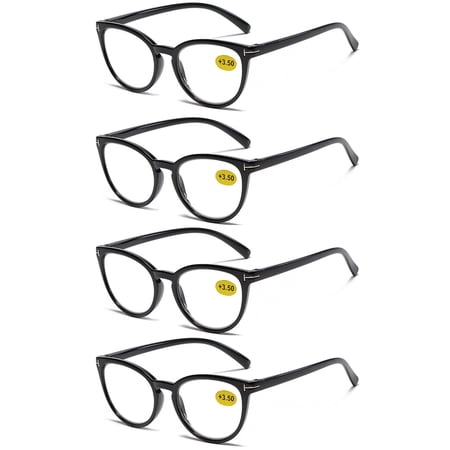 4 Pairs Womens Mens Reading Glasses Fashion Computer Readers 1.0 ~4.0