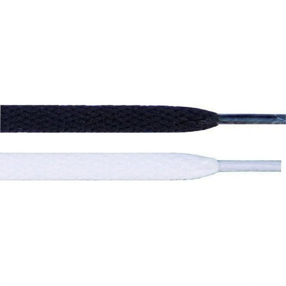 4 Pairs of 5/16" Flat Shoelaces for All Type of Shoes (Mix Black & White)