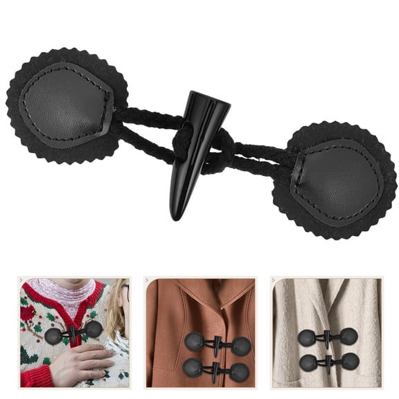 4 Pairs Decorative Toggle Coat Buttons Replacement Sewing Buttons for Garments, Jackets, Sweaters, and Outerwear Accessories