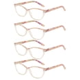thumbnail image 1 of 4 Pairs of Fashion Reading Glasses Women HD Anti-Blue Light Presbyopia Glasses, Cat Eye Presbyopic Glasses Spring Hinge Readers +1.50, 1 of 5