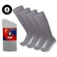 thumbnail image 1 of 4 Pairs of Non-Skid Over-The-Calf Diabetic Cotton Socks with Non Binding Top ( Gray - 4 Pairs, Fit Men's Shoe Size 9-11,5), 1 of 4