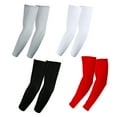 thumbnail image 1 of 4 Pairs of Sport Cooling Compression Arm Sleeves UV Protection for Bike Hiking Golf Cycling Fishing Driving (White, Black, Gray, Red), 1 of 3