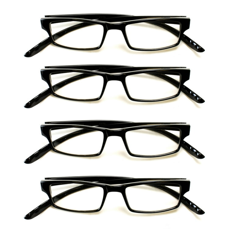 4 PairsNewbee Fashion Basic Simple Geeky Comfortable Wrap Around Reading Glasses 1.50