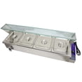 thumbnail image 1 of 4 Pan Electric Food Soup Warmer Commercial Buffet Food Warmer Restaurant Canteen Food Heater Single Row Glass Shield, 1 of 14