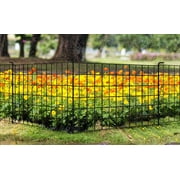 4-Panel 10ft Garden Fence, 30x30 inch, Black, 4 Piece