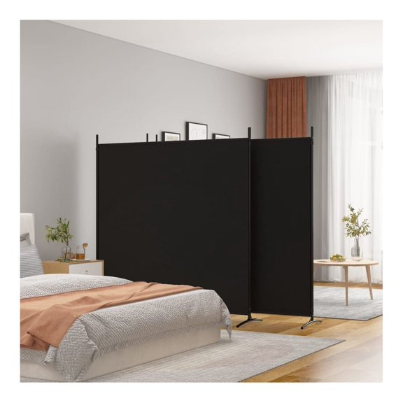 4-Panel Black 274.8"x70.9" Fabric