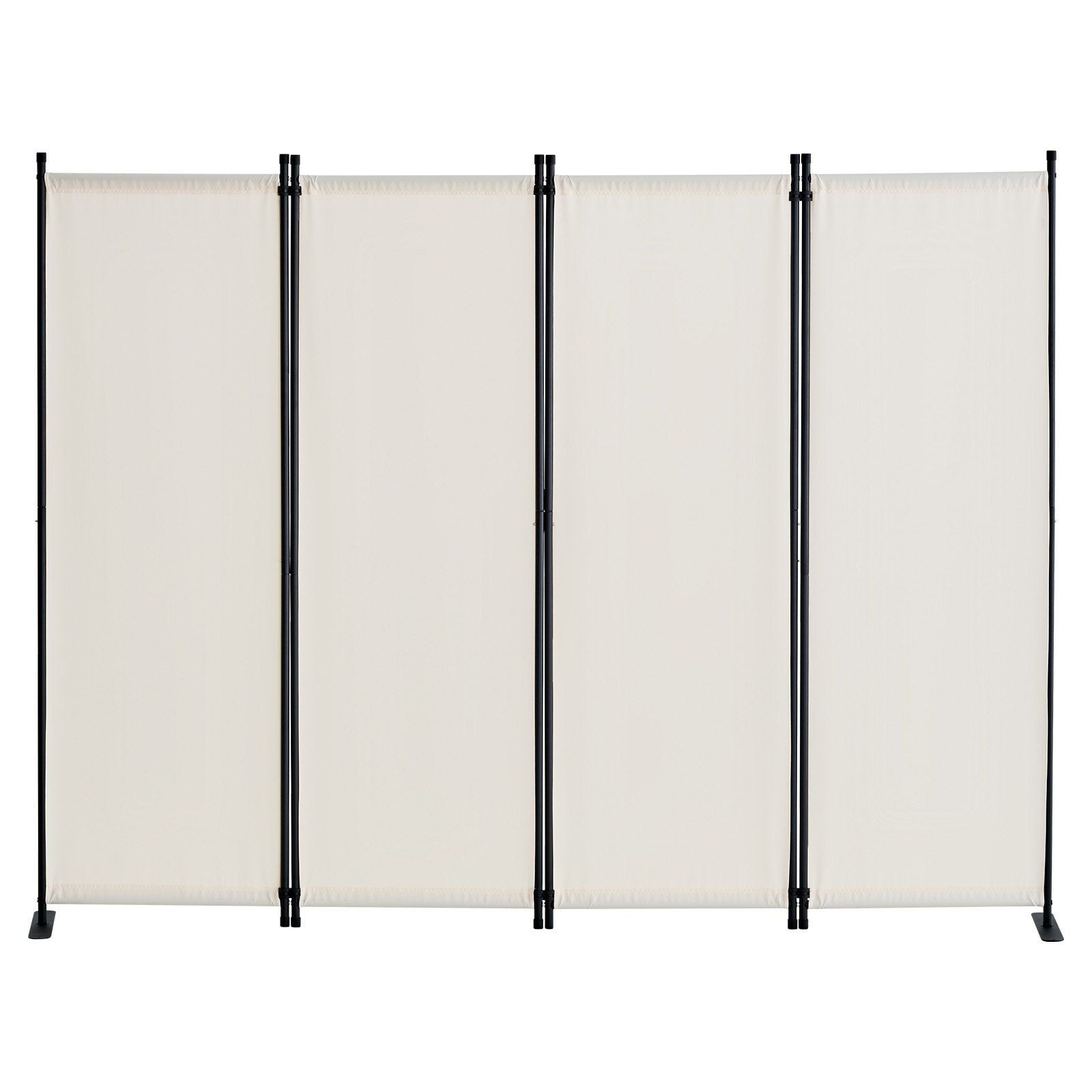 4-Panel Fabric Room Divider Screen, Freestanding Privacy Partition for Office/Bedroom