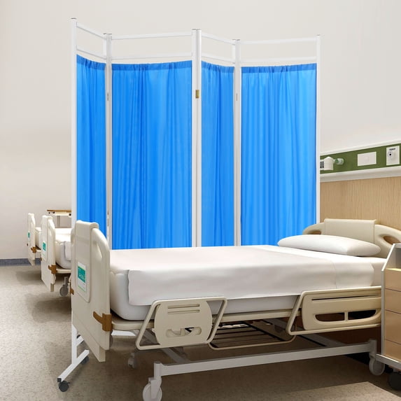 4-Panel Medical Room Divider, Medical Privacy Screen, Portable and ...