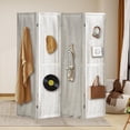 thumbnail image 1 of 4 Panel Pegboard Display with 16 Hooks, Wooden Room Divider Wall and Folding Privacy Screens, Privacy Dividers for Rooms, Pegboard Room Divider, Jewelry Store, Retail Store, Bedroom, White, 1 of 18