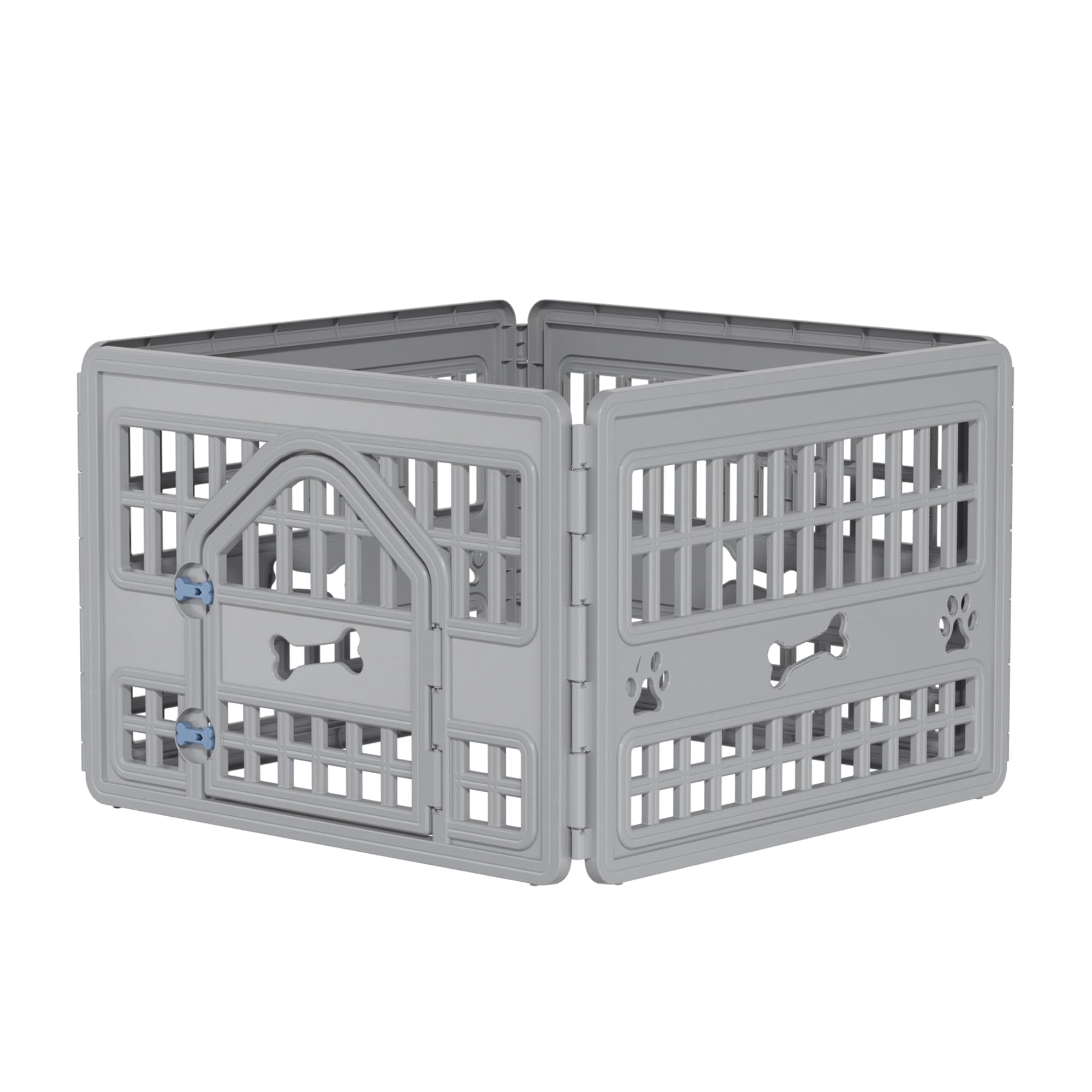 4-Panel Pet Playpen for Dogs & Cats - Indoor/Outdoor Safety Gate with Door, Portable Metal Puppy Fence - Easy to Clean & Assemble, Secure Kennel for Small Animals
