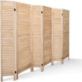 4 Panel Room Divider Fully Assembled 5.6Ft Wood Room Dividers and