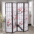 thumbnail image 1 of 4-Panel Room Divider - Plum Blossom, 1 of 1