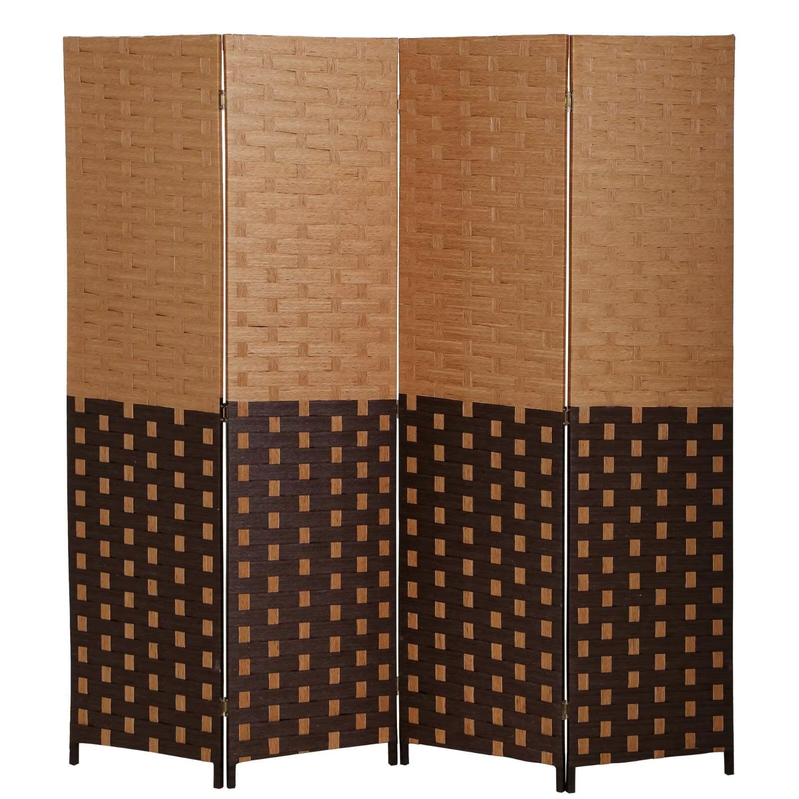 4 Panel Room Dividers Foldable Privacy Screen Decorative Indoor Screen 6TF Wooden Office Dividers Partition Wall for Home, Office, Bedroom, CM