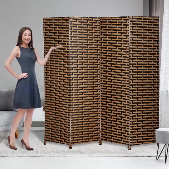 4-Panel Room Dividers and Folding Privacy Screens Partition Walls for Bedroom Folding Wooden Screen Divider Portable Freestanding Privacy Partition Space Separater, Stack